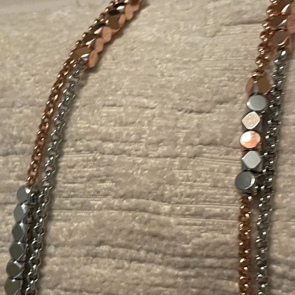 Tory Burch Double Strand 2 tone Necklace - Picture 9 of 10